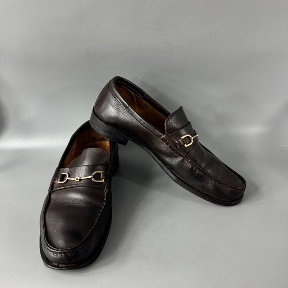 Vintage GUCCI Horsebit Brown Suede Leather Loafers, Women's Size 42.5 - Picture 1 of 16